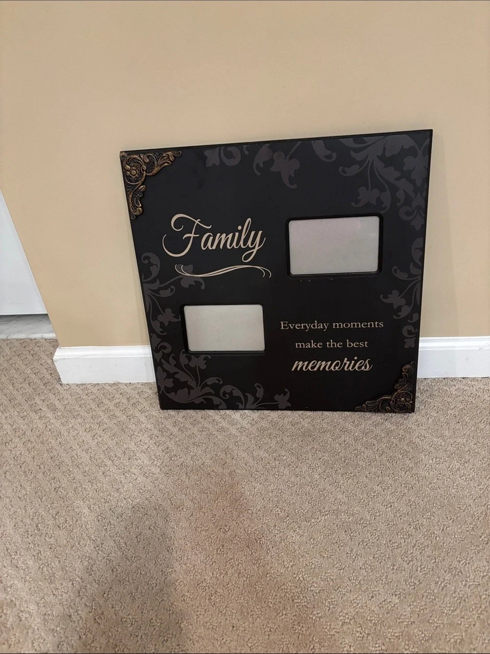 Family Memories Decorative Photo Frame - Black